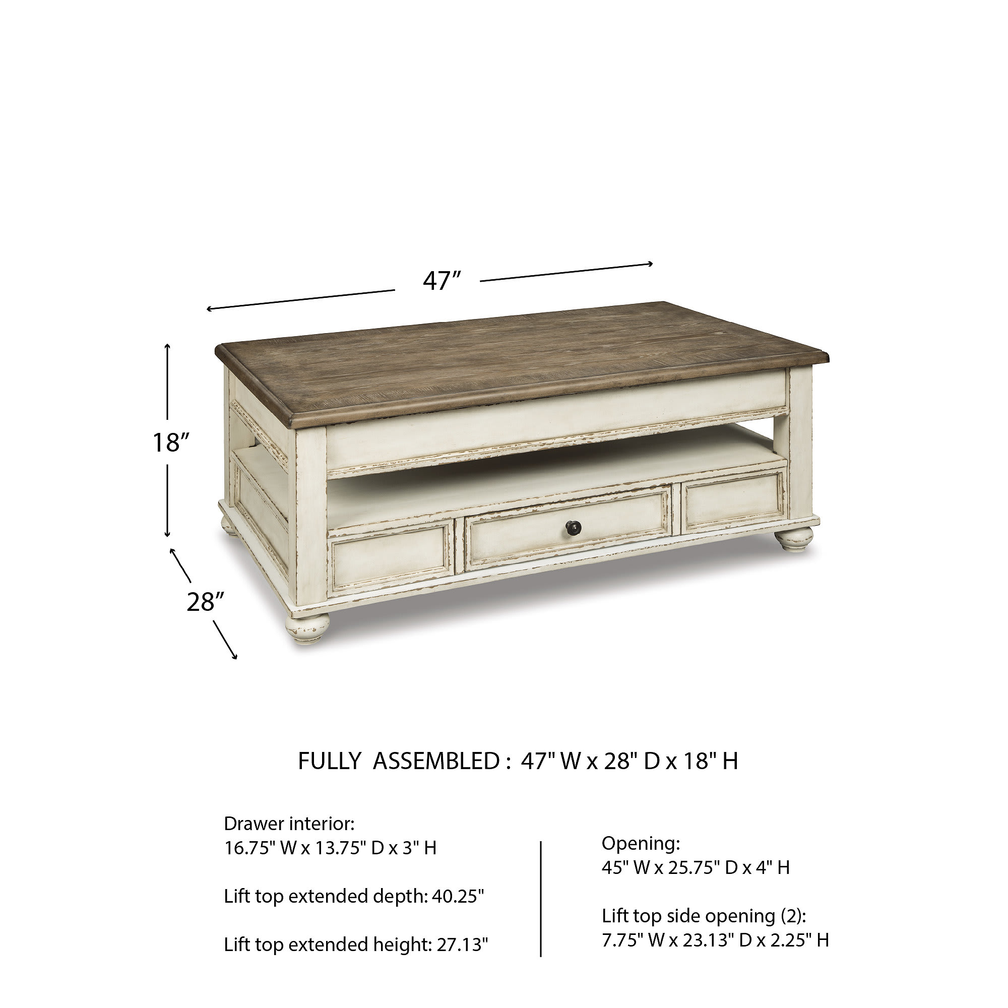 Signature Design by Ashley Realyn Coffee Table with Lift Top