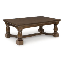 Signature Design by Ashley Sturlayne Rectangular Coffee Table with Rich Brown Wood Finish