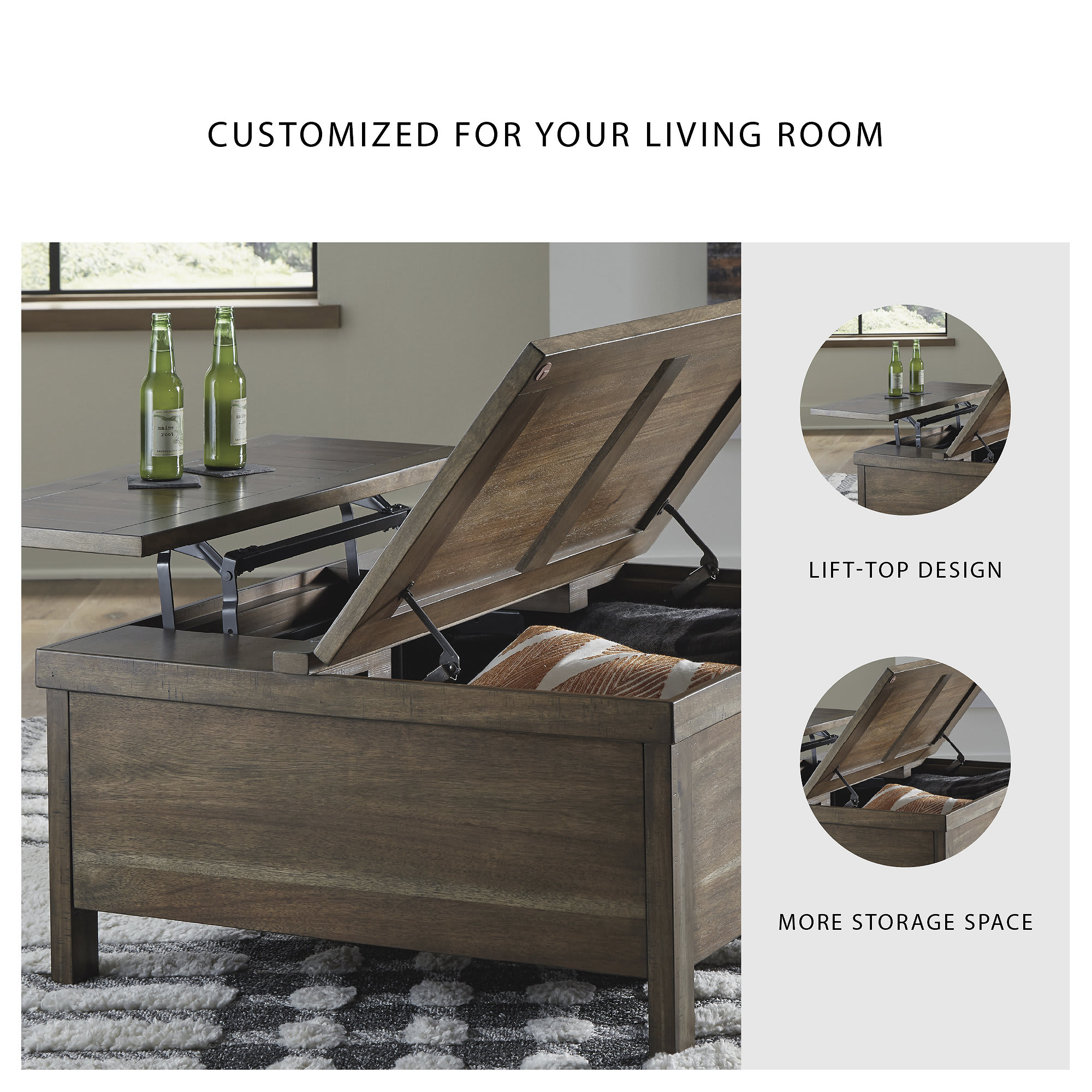 Signature Design by Ashley Moriville Lift-Top Coffee Table