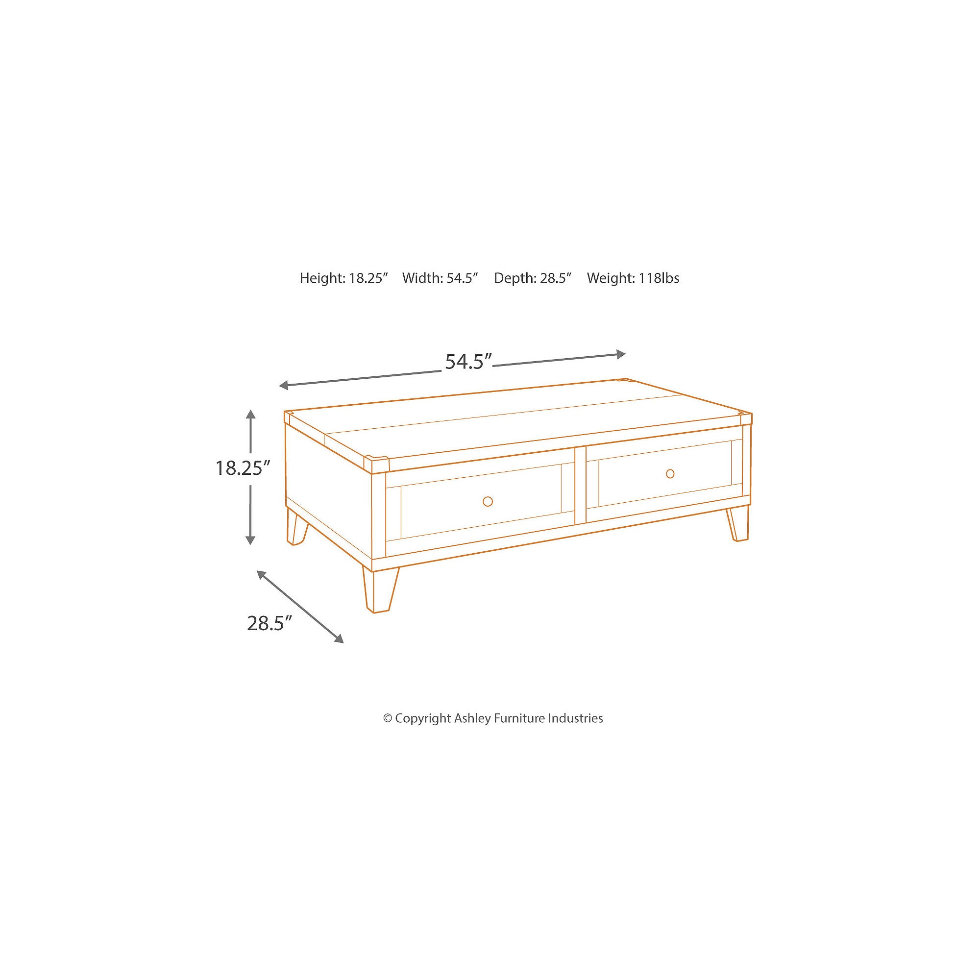 Signature Design by Ashley Todoe Coffee Table with Lift Top