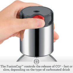Breville BCA800BSS InFizz Fusion Sparkling Water and Beverage Carbonator, CO2 Cylinder Not Included, Brushed Stainless Steel
