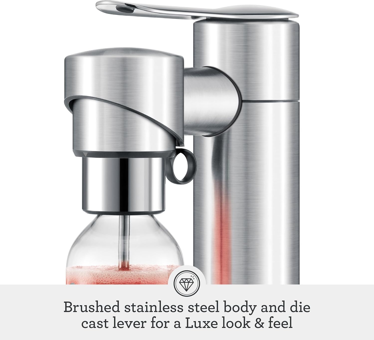 Breville BCA800BSS InFizz Fusion Sparkling Water and Beverage Carbonator, CO2 Cylinder Not Included, Brushed Stainless Steel
