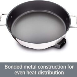 All-Clad Electrics Stainless Steel and Nonstick Surface Skillet 7 Quart 1800 Watts Temp Control, Cookware, Pots and Pans, Oven, Broil, Dishwasher Safe