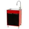 Presenza 24.1-in x 21.3-in 1 -Basin Brushed Steel Drop-in Utility tub with Faucet