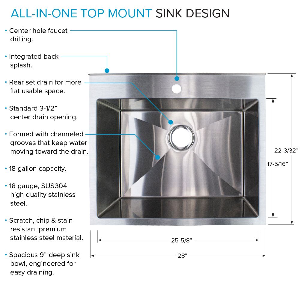 Transolid 22.1-in x 28-in 1 -Basin Matte Black Freestanding Laundry sink with Faucet