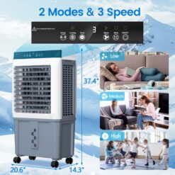 EdenDirect 3500-CFM 3 -Speed Portable Evaporative Cooler for 1000-sq ft