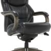 La-Z-Boy Delano Black Bonded Leather Traditional Ergonomic Adjustable Height Swivel Faux Leather Executive Chair