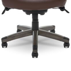 La-Z-Boy Delano Brown Bonded Leather Traditional Ergonomic Adjustable Height Swivel Faux Leather Executive Chair