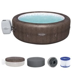 Bestway SaluSpa St Moritz AirJet Inflatable Hot Tub w/ EnergySense Cover