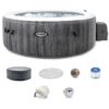 Intex 28439EP PureSpa Plus Greywood Inflatable Bubble Jet Spa 77 x 28 Inches