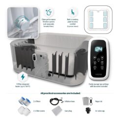 Wave 130 Jet 6 -Person Inflatable Square Hot Tub (Cover Included)