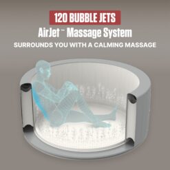 Coleman Miami 2-4 Person AirJet Inflatable Hot Tub with Cover Black 71 Inchesx26 Inches