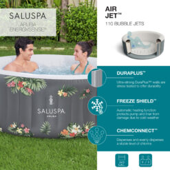 Bestway SaluSpa Aruba AirJet Inflatable Hot Tub with EnergySense Cover