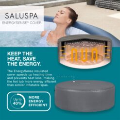 Bestway SaluSpa Milan AirJet Inflatable Hot Tub with EnergySense Cover