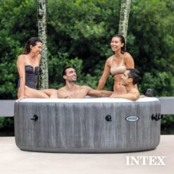 Intex PureSpa 140 Jet 4 -Person Inflatable Round Hot Tub (Cover Included)