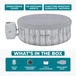 Bestway SaluSpa Fiji AirJet Inflatable Hot Tub with EnergySense Cover