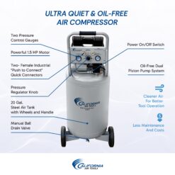 California Air Tools 20-Gallon Portable Electric 135 PSI Vertical Air Compressor