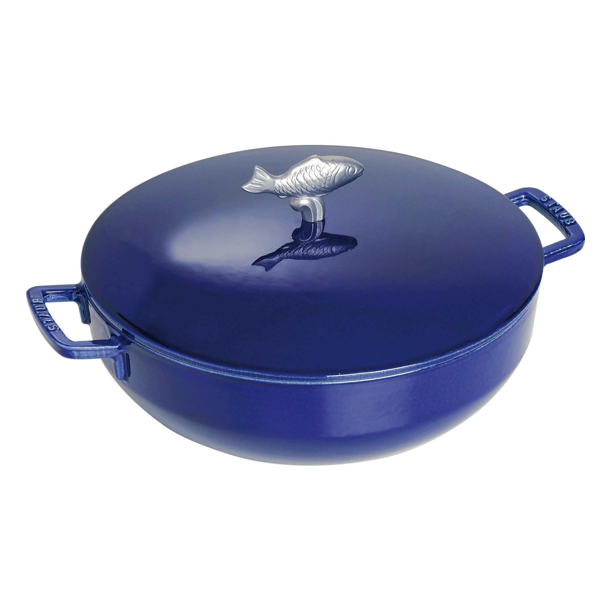 STAUB Cast Iron 5-qt Bouillabaisse Pot - Dark Blue
