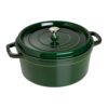 STAUB Cast Iron 7-qt Round Cocotte - Basil