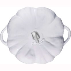 STAUB Cast Iron 3.5-qt Pumpkin Cocotte with Stainless Steel Knob - White