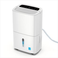 Elexnux 150 -Pint Large Room Dehumidifier For Basements , Bathrooms , Crawlspaces with Built-In Pump White