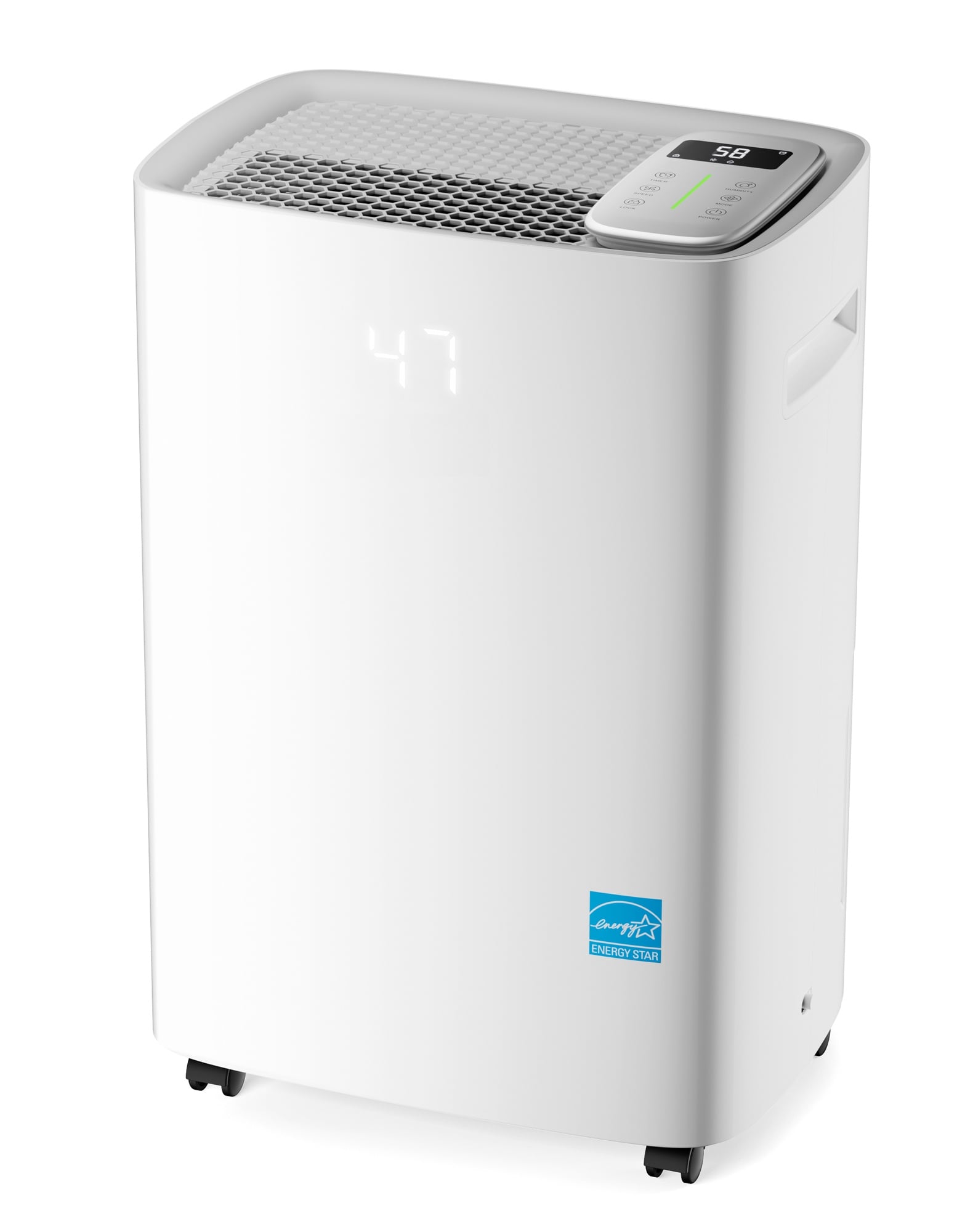 Elexnux 120 -Pint Large Room Dehumidifier For Basements , Bathrooms , Crawlspaces White