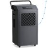 Elexnux 190 -Pint Large Room Dehumidifier For Basements , Bathrooms , Crawlspaces with Built-In Pump Black