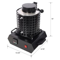 Tatayosi 1+3KG Gold Melting Furnace – 1800W Electric Smelting Furnace 1100°C Digital PID Kiln for Gold Silver Copper Aluminum