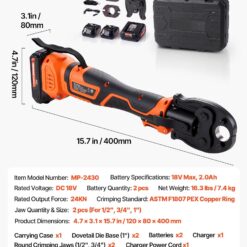 SUGIFT Cordless Mini Press Tool 18V Pipe Crimping Tool