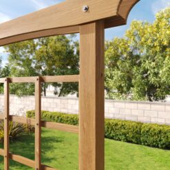 Vita Mezza 60.5-in W x 82-in H Golden Brown Cedar Zen Garden Trellis For Climbing Plants For Cucumbers For Roses For Tomatoes