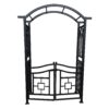 Oakland Living 4.92-ft W x 7.15-ft H Arched Black Extruded aluminum Garden Arbor