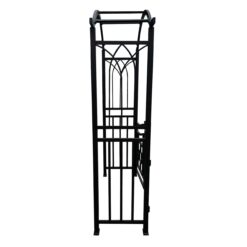 Oakland Living 4.92-ft W x 7.15-ft H Arched Black Extruded aluminum Garden Arbor