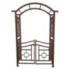 Oakland Living 4.92-ft W x 7.15-ft H Arched Brown Extruded aluminum Garden Arbor