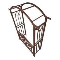 Oakland Living 4.92-ft W x 7.15-ft H Arched Brown Extruded aluminum Garden Arbor