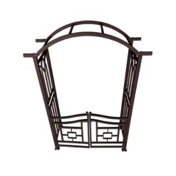 Oakland Living 4.92-ft W x 7.15-ft H Arched Bronze Extruded aluminum Garden Arbor