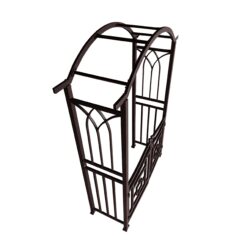 Oakland Living 4.92-ft W x 7.15-ft H Arched Bronze Extruded aluminum Garden Arbor