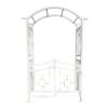 Oakland Living 4.92-ft W x 7.15-ft H Arched White Extruded aluminum Garden Arbor