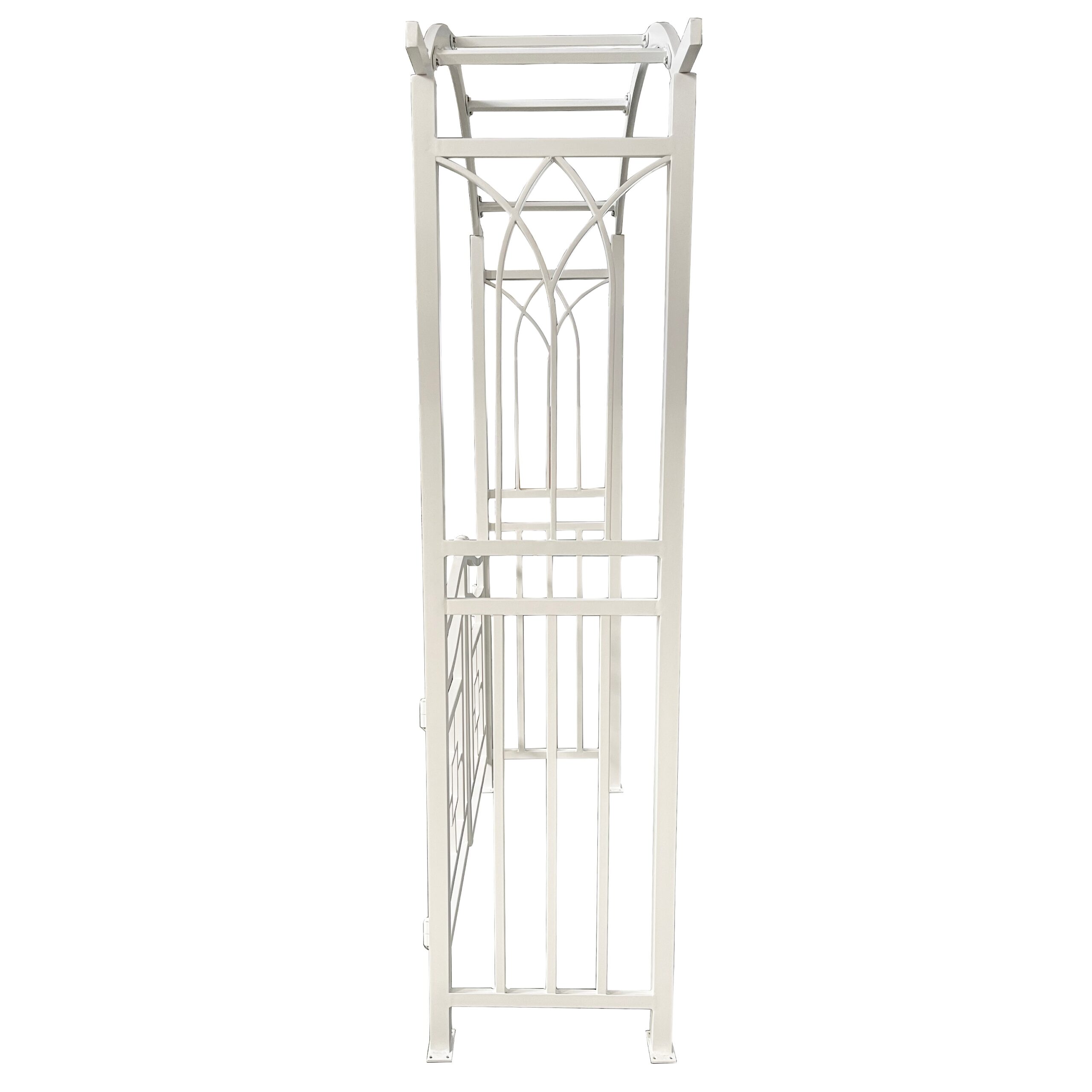 Oakland Living 4.92-ft W x 7.15-ft H Arched White Extruded aluminum Garden Arbor