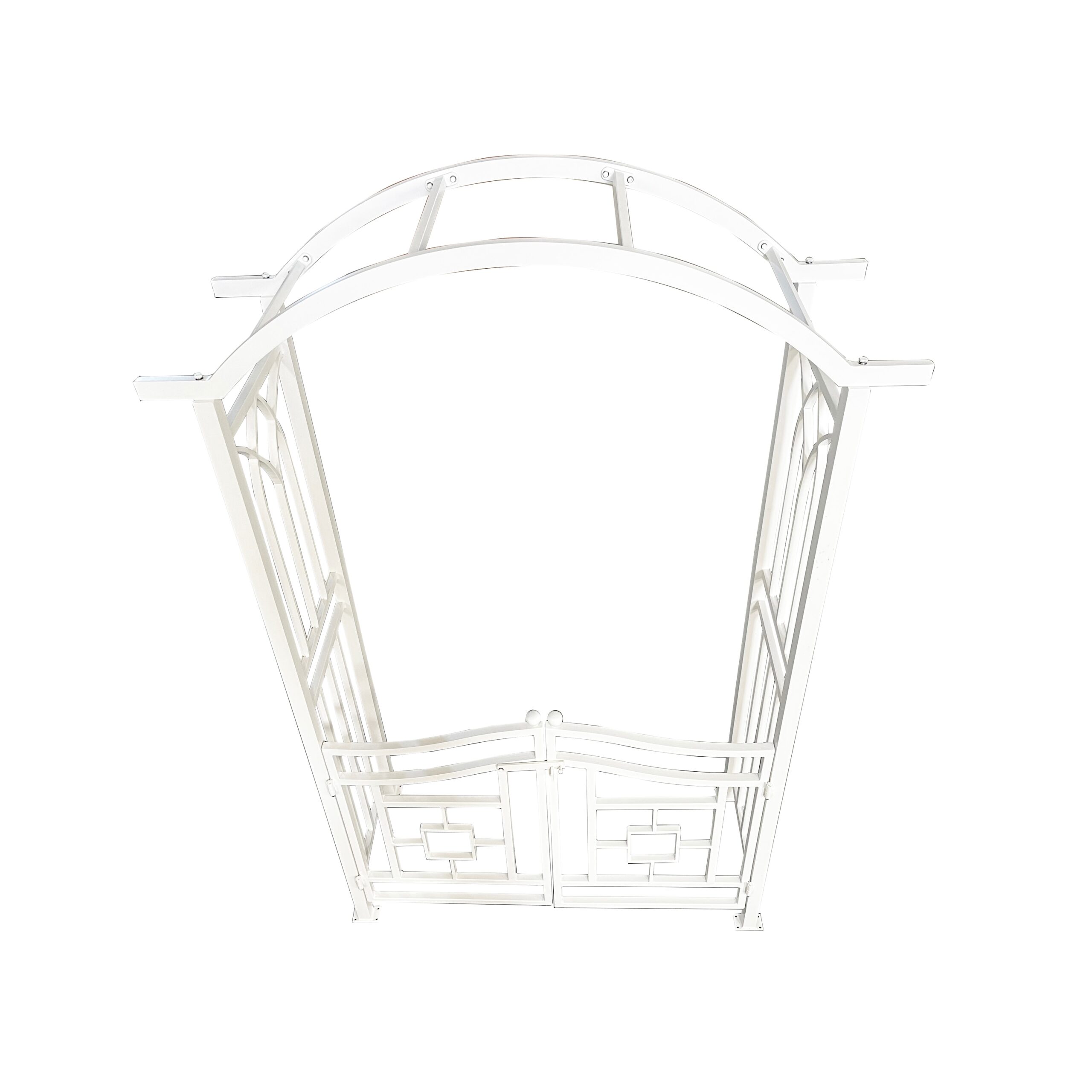 Oakland Living 4.92-ft W x 7.15-ft H Arched White Extruded aluminum Garden Arbor