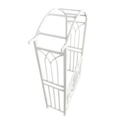 Oakland Living 4.92-ft W x 7.15-ft H Arched White Extruded aluminum Garden Arbor