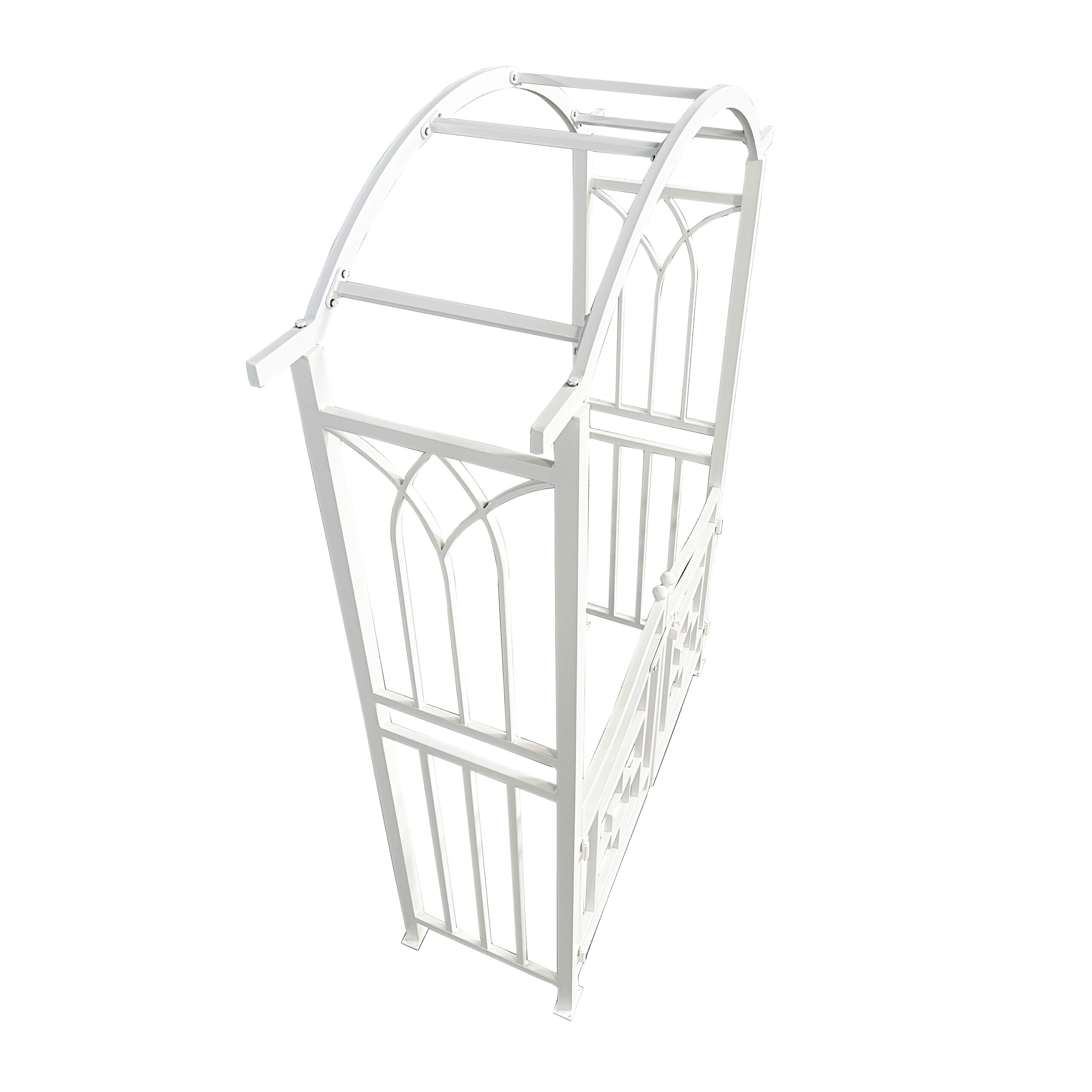 Oakland Living 4.92-ft W x 7.15-ft H Arched White Extruded aluminum Garden Arbor