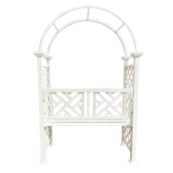 Oakland Living 4.27-ft W x 6.82-ft H Arched White Extruded aluminum Garden Arbor