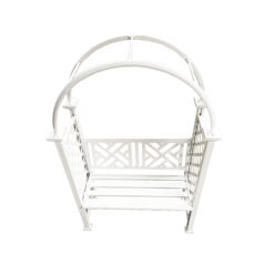 Oakland Living 4.27-ft W x 6.82-ft H Arched White Extruded aluminum Garden Arbor