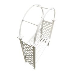 Oakland Living 4.27-ft W x 6.82-ft H Arched White Extruded aluminum Garden Arbor