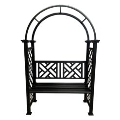 Oakland Living 4.27-ft W x 6.82-ft H Arched Black Extruded aluminum Garden Arbor