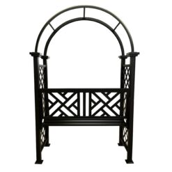 Oakland Living 4.27-ft W x 6.82-ft H Arched Black Extruded aluminum Garden Arbor
