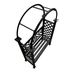 Oakland Living 4.27-ft W x 6.82-ft H Arched Black Extruded aluminum Garden Arbor