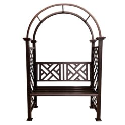 Oakland Living 4.27-ft W x 6.82-ft H Arched Bronze Extruded aluminum Garden Arbor