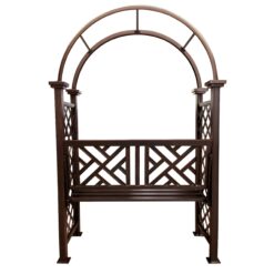 Oakland Living 4.27-ft W x 6.82-ft H Arched Bronze Extruded aluminum Garden Arbor