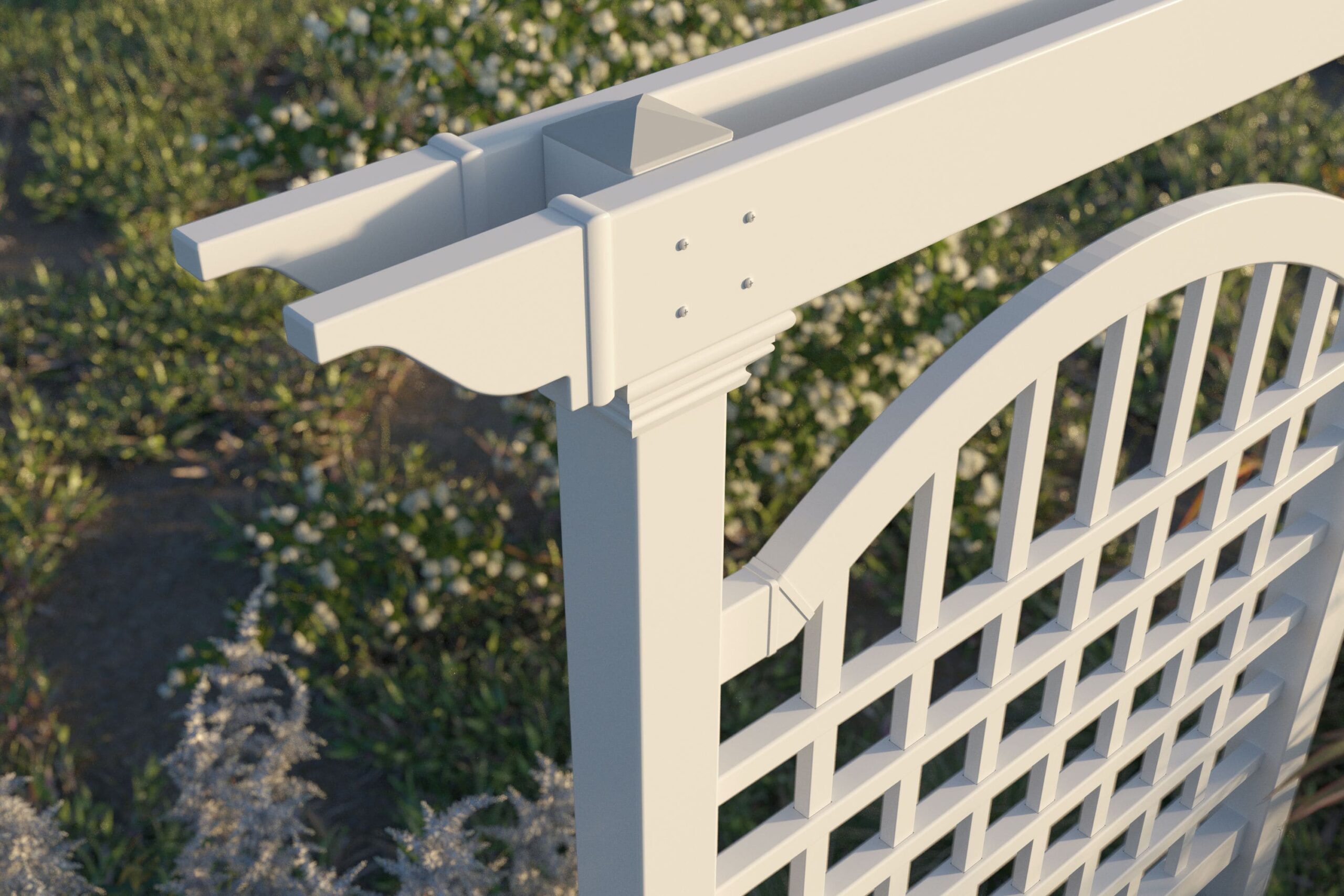 Vita Classic 60.25-in W x 82-in H White Vinyl Traditional Garden Trellis For Climbing Plants For Cucumbers For Roses